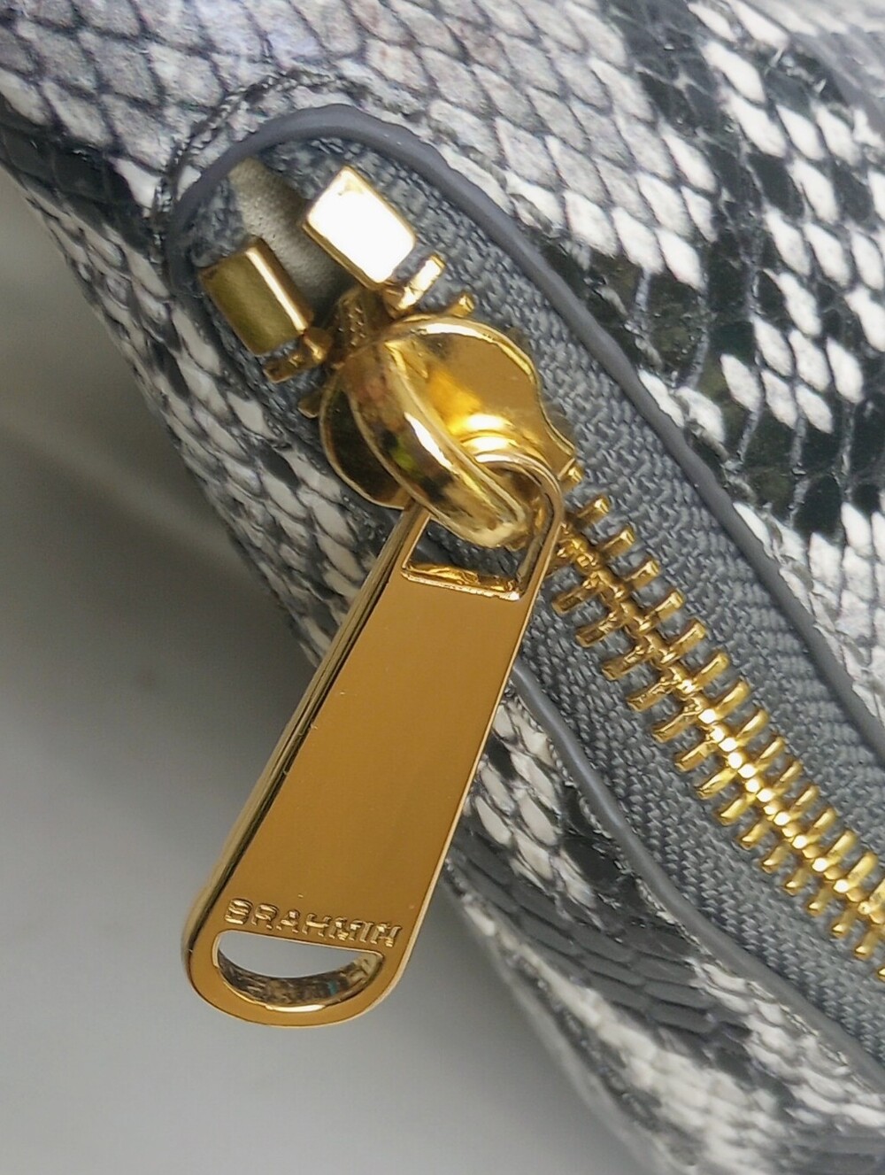Brahmin Tabitha Steel Fontaine Shoulder Bag, Croc & Snake Embossed Leather - Picture 6 of 13